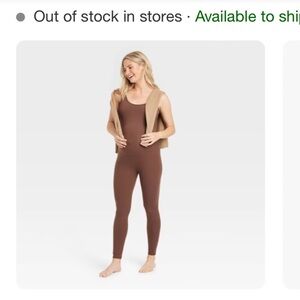 Isabel Maternity by Ingrid & Isabel Brown Jumpsuit